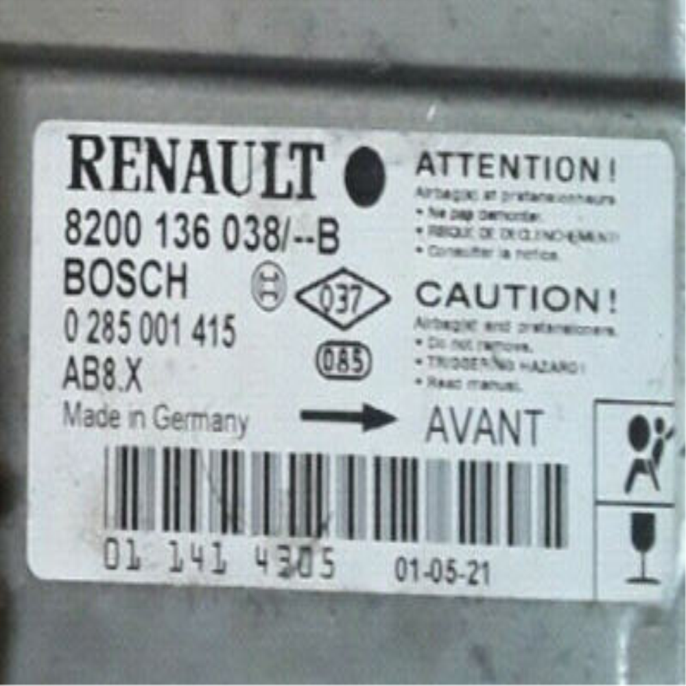 8200136038-1 ORJINAL AIRBAG BEYNI CLIO II  8200375763