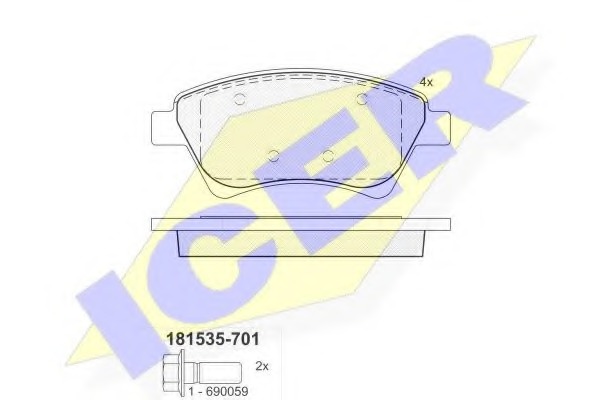 ICER181535-701 ICER BALATA ÖN DISK RENAULT MEGANE II